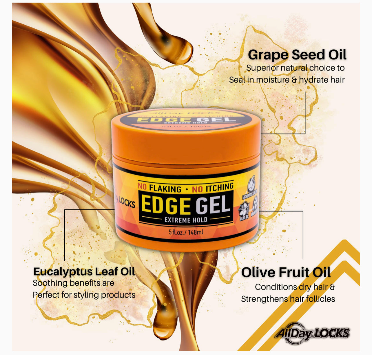 AllDay Locks Edge Gel | Extreme Hold Edge Control Ge