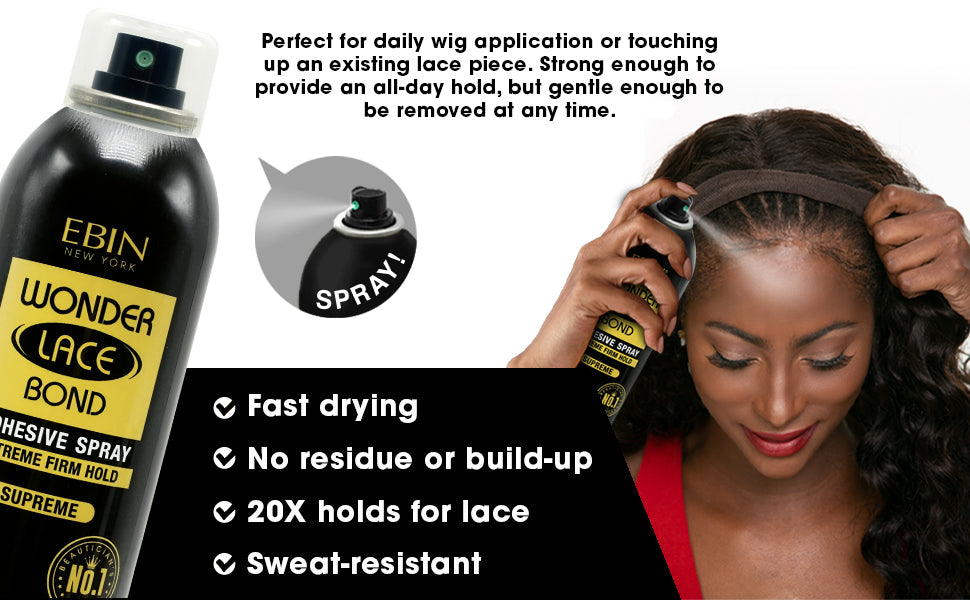 EBIN NEW YORK Wonder Lace Bond Adhesive Spray Supreme – Extreme Firm Hold