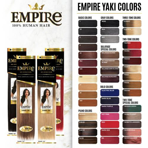 Sensationnel Empire 100% Human Hair Weave - Yaki