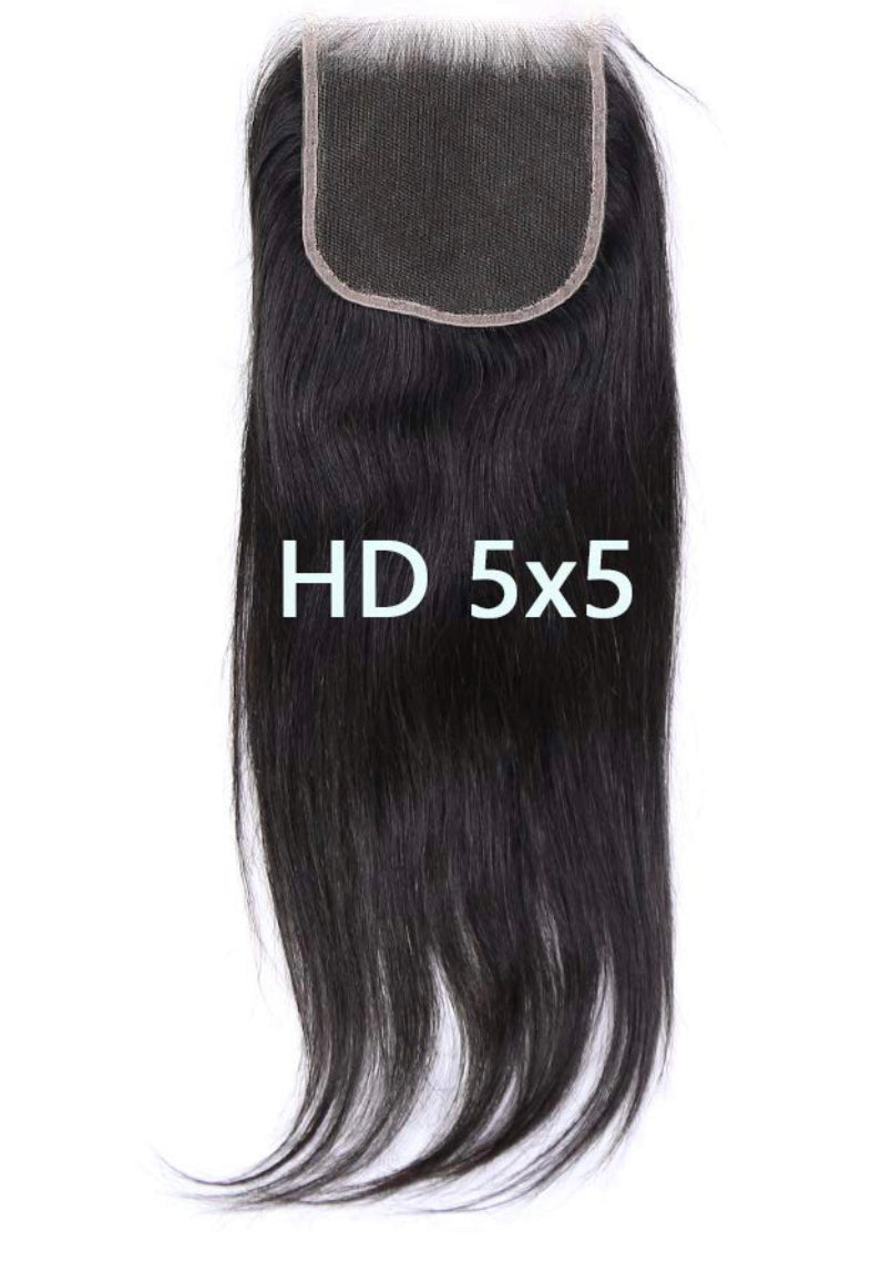 5 X 5 HD Free Part Closure Body Wave, Straight