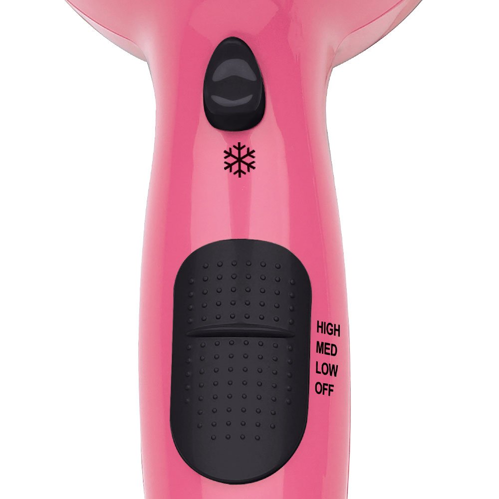Revlon Essentials Lightweight Ionic Hair Dryer, Pink with Concentrator