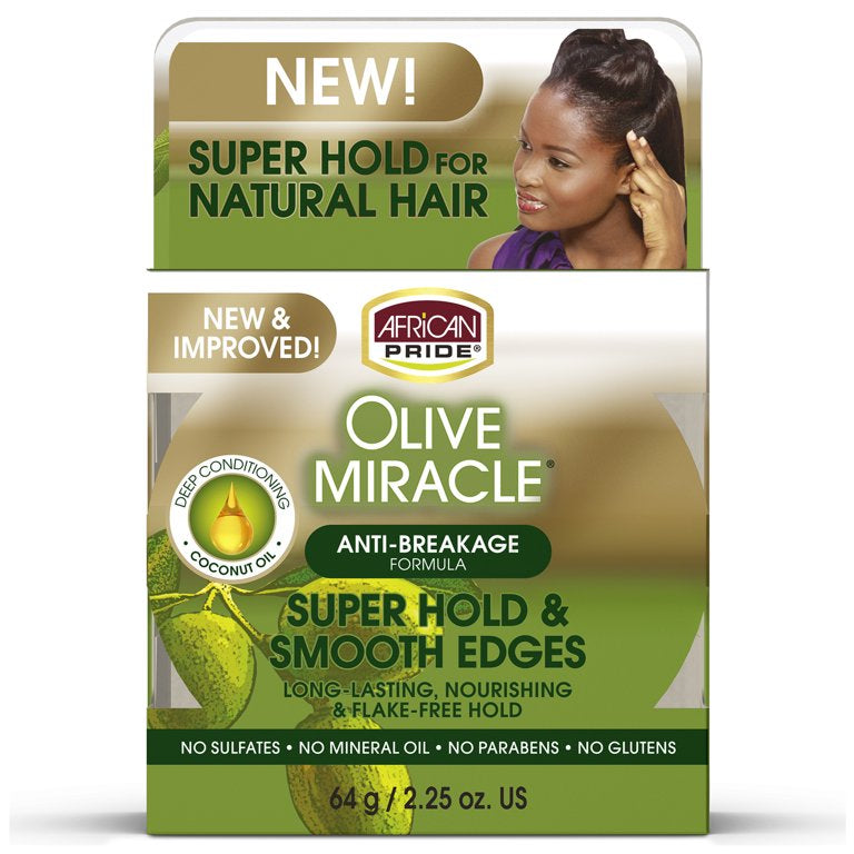 African pride olive miracle super hold smooth edges