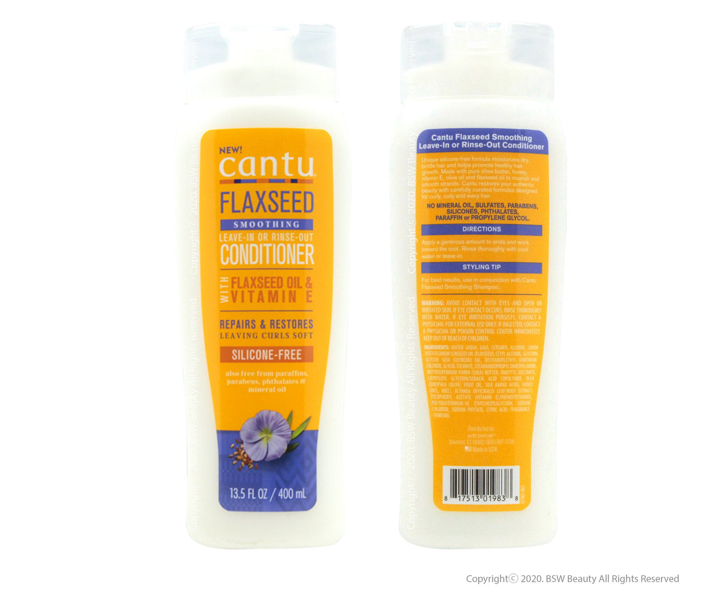 Cantu Flaxseed Smoothing Leave-in or Rinse-Out Conditioner