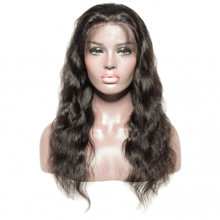 18-24 Inch Pre-Plucked 13"x4" color 4/27 Lace Front Water Wavy/Body Wave Wig Human Hair Free Part 150% Density