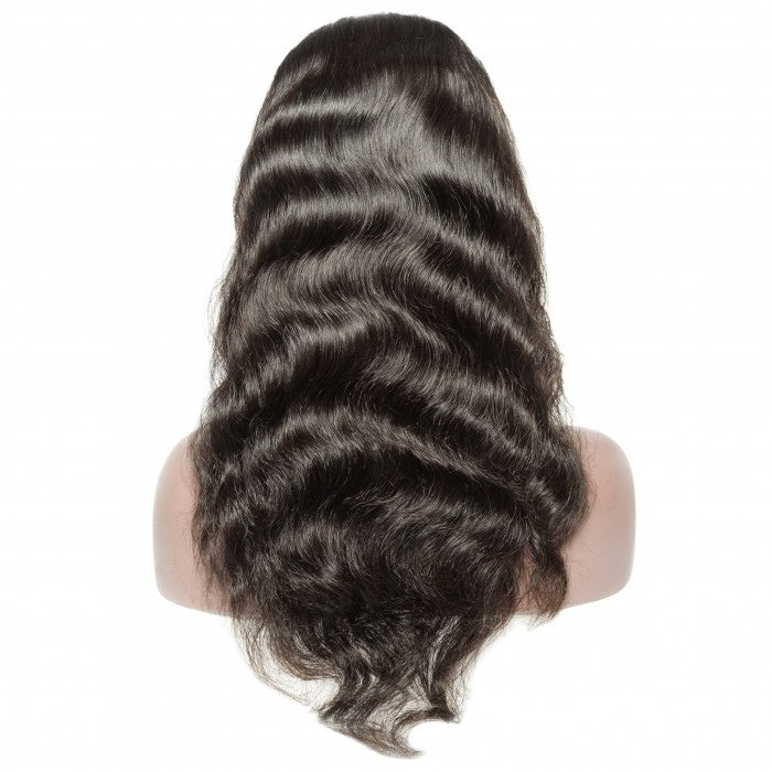 18-24 Inch Pre-Plucked 13"x4" color 4/27 Lace Front Water Wavy/Body Wave Wig Human Hair Free Part 150% Density