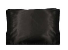 Qfitt Silky Black Satin Pillow Cover