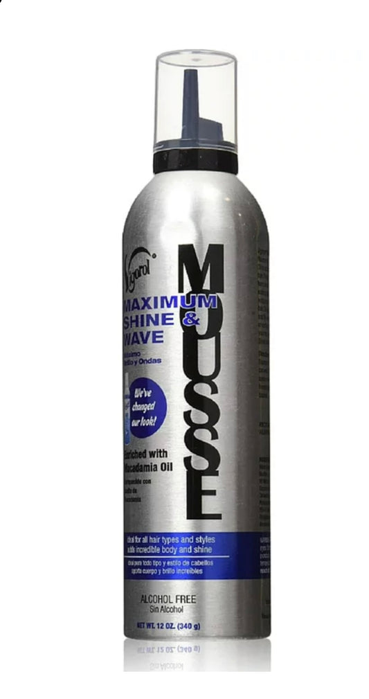 Vigorol Maximum Shine & Wave Mousse 12 oz