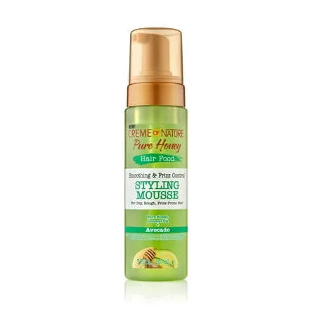 Creme of Nature Pure Honey Hair Food Honey + Avocado Styling Mousse 7 oz.