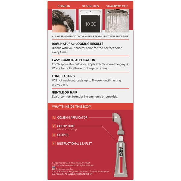 Just For Men Easy Comb-In Color Targeted Gray Coverage Hair Color