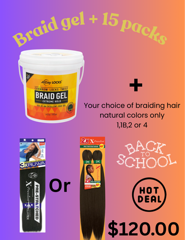 Braid Gel Bucket + 15 Packs