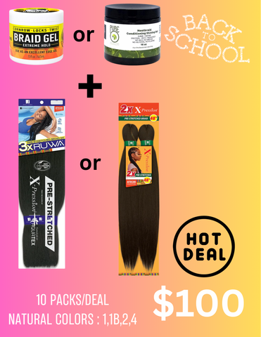 Two Large braid gels +10 packs