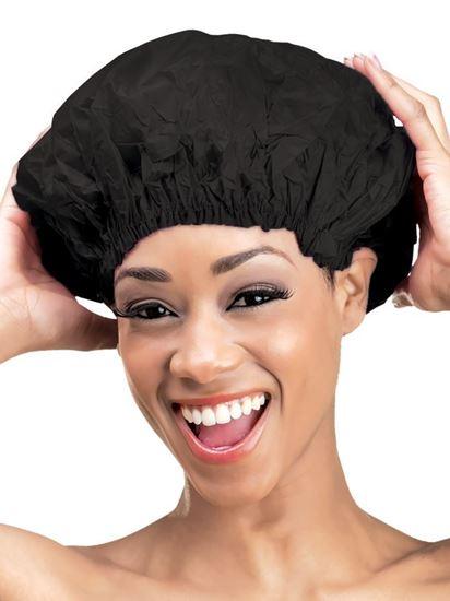 Qfitt X Large Vinyl Shower Cap Black