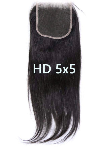 5 X 5 HD Free Part Closure Body Wave, Straight