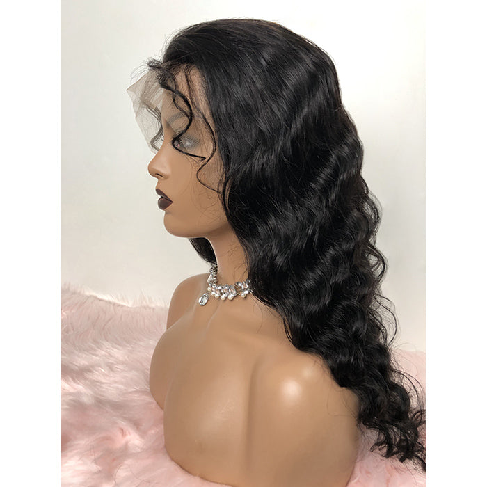 18-24 Inch Pre-Plucked 13"x4" Lace Front Loose Deep Wig Human Hair Free Part 150% Density