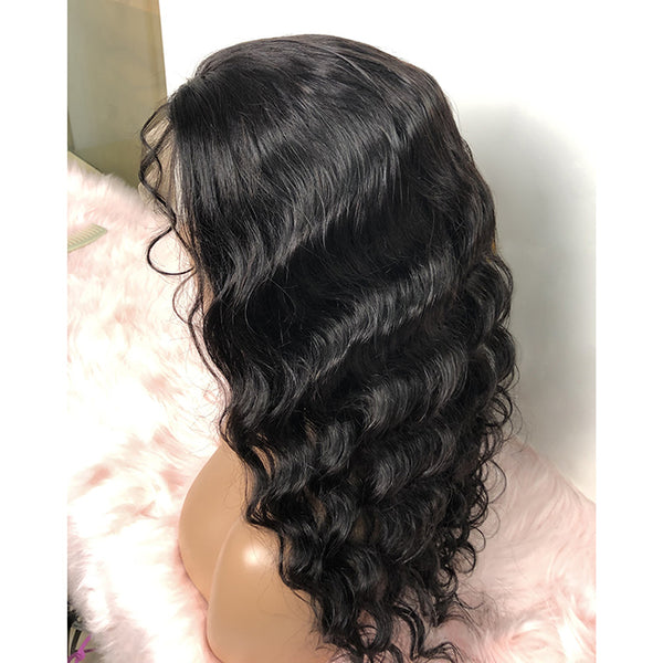 18-24 Inch Pre-Plucked 13"x4" Lace Front Loose Deep Wig Human Hair Free Part 150% Density