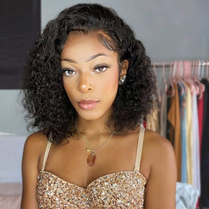 14 inch water wavy Bob 13"x4"BOSS LADY