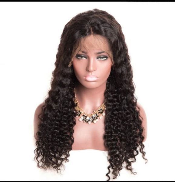 16-32 13 X 4 180% Density lace frontal Virgin Water Wave Deep Wave Deep Curly