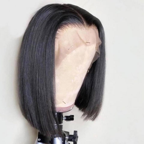 8-10 Inch 13"x6" Front Lace Pre-Plucked Straight Bob Wig 150% Density