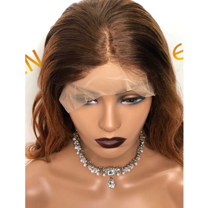 18-24 Inch Pre-Plucked 13"x4" color:4/30 Lace Front Body Wavy Wig Human Hair Free Part 150% Density
