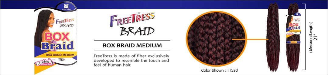 FreeTress Crochet Braid Box Braid Large