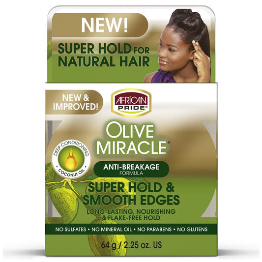 African pride olive miracle super hold smooth edges
