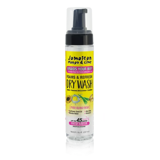 Jamaican Mango & Lime Foams Braid Your Way, Micellar Water Refresh Dry Wash 8 oz