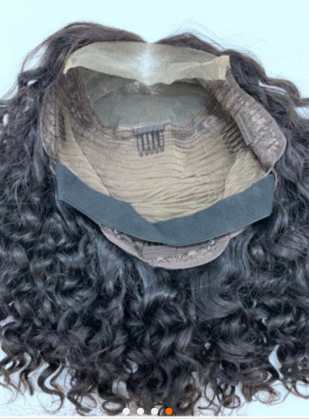 10-14 Inch Brazilian Virgin Hair 5"x5" Lace Closure Wig Water Wavy 180% Density