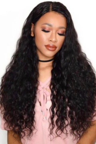 16-32 13 X 4 180% Density lace frontal Virgin Water Wave Deep Wave Deep Curly