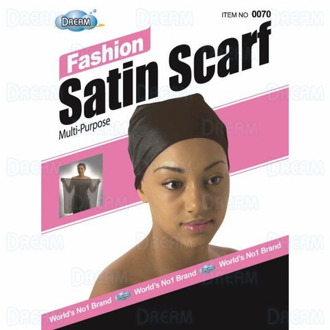 DREAM WOMENS SATIN SCARF Black