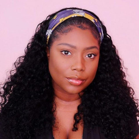 Grab-N-Go Headband Wigs 100% Water Wave  Virgin