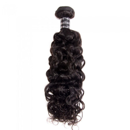 10-30 Inch Water wavy Virgin Brazilian Hair Natural Black