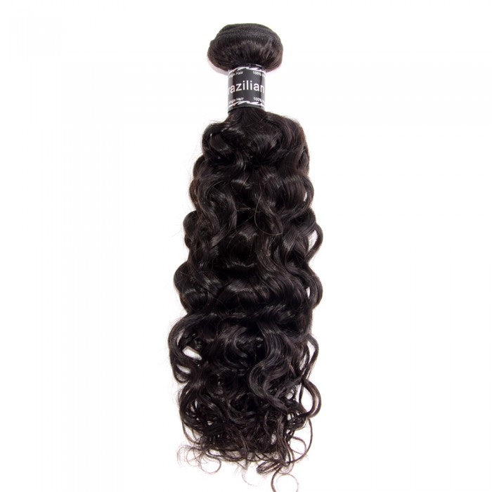 10-30 Inch Water wavy Virgin Brazilian Hair Natural Black