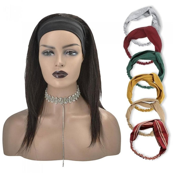 Grab-N-Go Headband Wigs 100% Straight Virgin