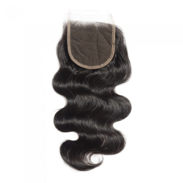 10-20 Inch 4" x 4" Body Wavy Free Parted Lace Closure #1B Natural Black