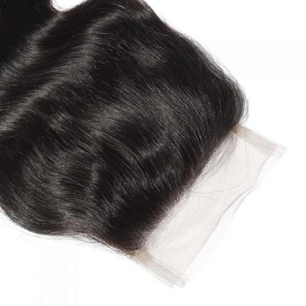 10-20 Inch 4" x 4" Body Wavy Free Parted Lace Closure #1B Natural Black
