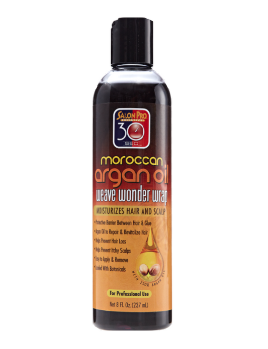 Salon Pro 30 Sec Moroccan Argan Oil Weave Wonder Wrap Black
